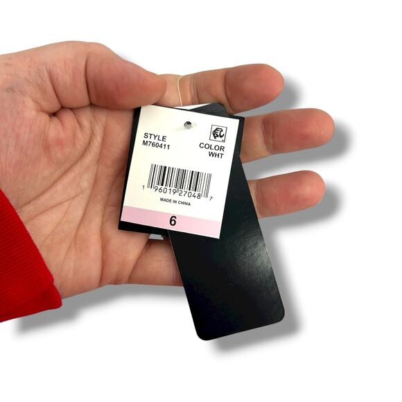 NEW Island Escape Tankini Swim Top SZ 6 White Purple Floral Boho Beach Swimsuit - Picture 10 of 10